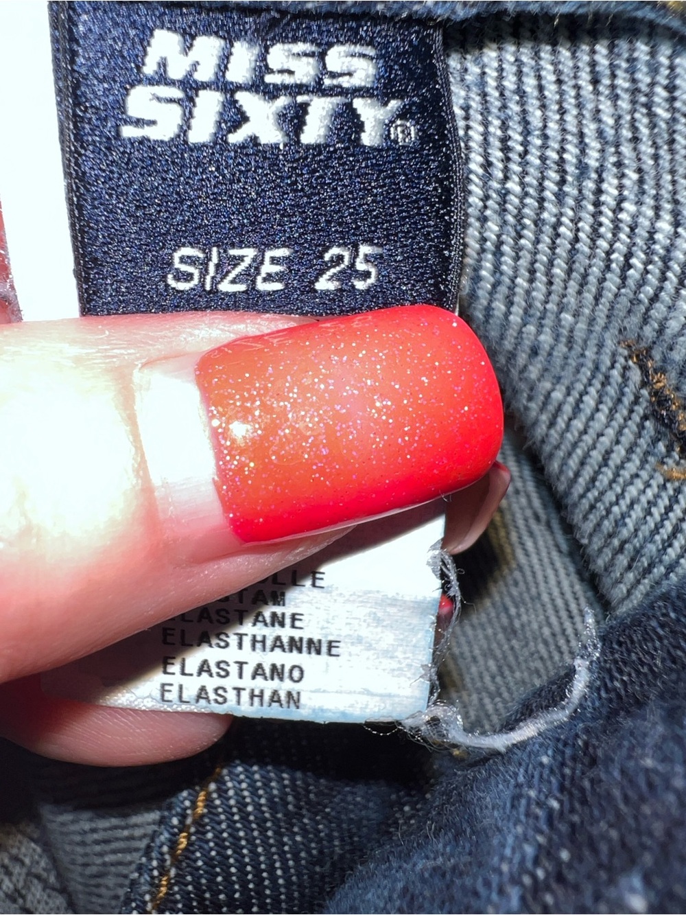 Miss Sixty Vintage Y2K bootcut low riseDark Blue Bootcut Jeans with Flap Pockets - Picture 3 of 11